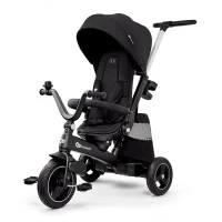 Tricicleta pentru copii Kinderkraft Easytwist Black cu scaun reversibil si copertina protectie UV