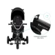 Tricicleta pentru copii Kinderkraft Easytwist Black cu scaun reversibil si copertina protectie UV