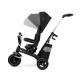 Tricicleta pentru copii Kinderkraft Easytwist Black cu scaun reversibil si copertina protectie UV