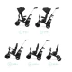 Tricicleta pentru copii Kinderkraft Easytwist Black cu scaun reversibil si copertina protectie UV