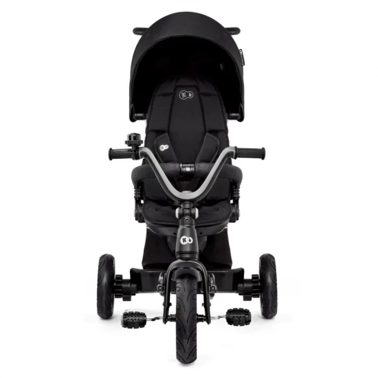 Tricicleta pentru copii Kinderkraft Easytwist Black cu scaun reversibil si copertina protectie UV