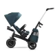 Tricicleta pentru copii Kinderkraft Easytwist Midnight Green cu scaun reversibil si copertina protectie UV