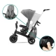 Tricicleta pentru copii Kinderkraft Easytwist Platinum Grey cu scaun reversibil si copertina protectie UV
