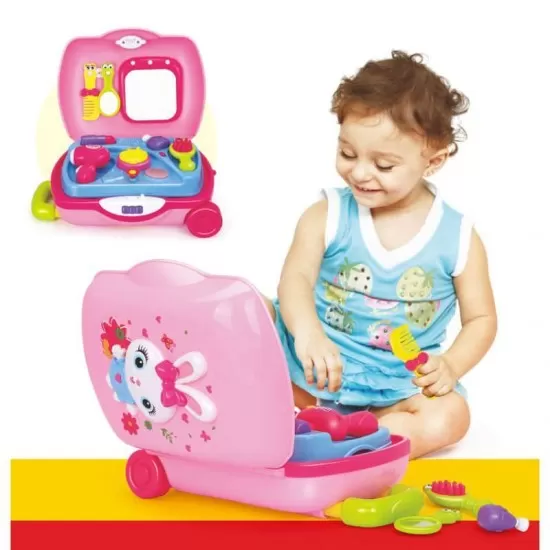 Set coafura si accesorii frumusete in troler Set coafura si accesorii frumusete in troler