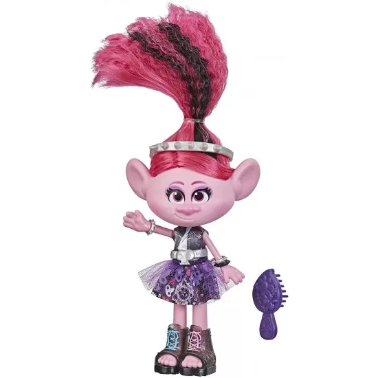 Figurina Trolls Poppy Rock Style Deluxe Fashion Figurina Trolls Poppy Rock Style Deluxe Fashion