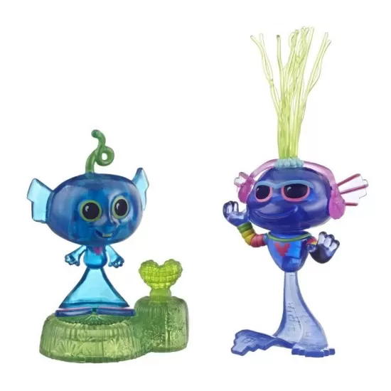 Set 2 figurine Trolls Techno Reef Bobble Set 2 figurine Trolls Techno Reef Bobble