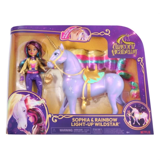 Set papusa Sophia si Wildstar Lumina de Curcubeu Unicorn Academy Set papusa Sophia si Wildstar Lumina de Curcubeu Unicorn Academy