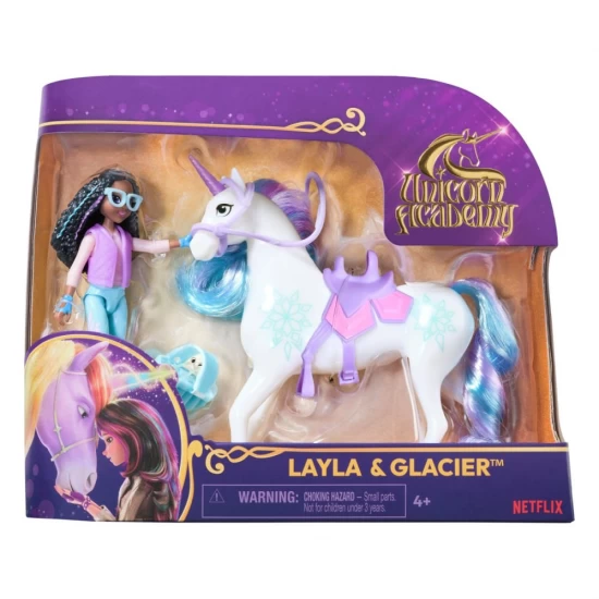 Set unicorn Glacier si papusa Layla Unicorn Academy Set unicorn Glacier si papusa Layla Unicorn Academy