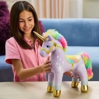 Jucarie interactiva de plus Unicornul Wildstar luminos Unicorn Academy 38 cm