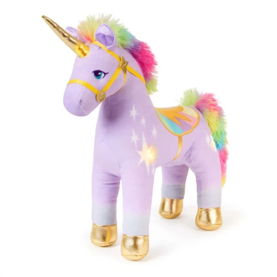 Jucarie interactiva de plus Unicornul Wildstar luminos Unicorn Academy 38 cm