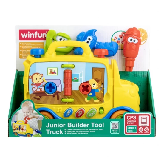 Jucarie interactiva bebe Winfun - Camion cu unelte Jucarie interactiva bebe Winfun - Camion cu unelte