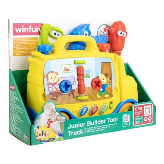 Jucarie interactiva bebe Winfun - Camion cu unelte Jucarie interactiva bebe Winfun - Camion cu unelte