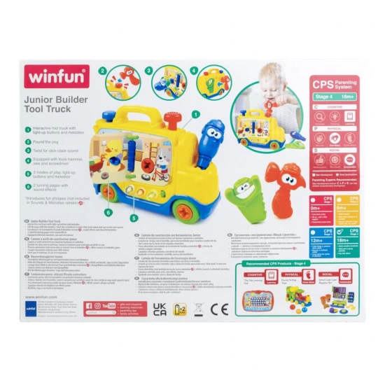 Jucarie interactiva bebe Winfun - Camion cu unelte Jucarie interactiva bebe Winfun - Camion cu unelte