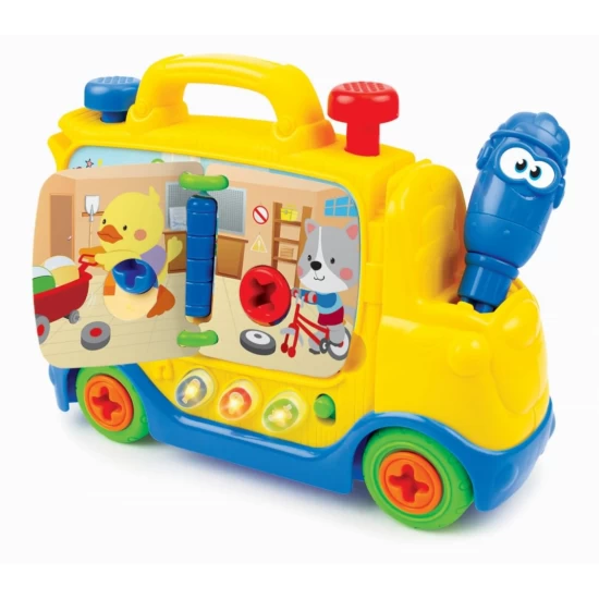 Jucarie interactiva bebe Winfun - Camion cu unelte Jucarie interactiva bebe Winfun - Camion cu unelte