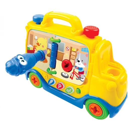 Jucarie interactiva bebe Winfun - Camion cu unelte Jucarie interactiva bebe Winfun - Camion cu unelte