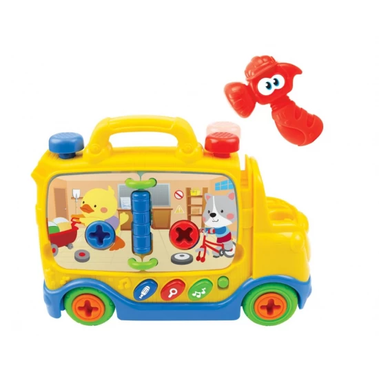 Jucarie interactiva bebe Winfun - Camion cu unelte Jucarie interactiva bebe Winfun - Camion cu unelte