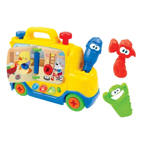 Jucarie interactiva bebe Winfun - Camion cu unelte Jucarie interactiva bebe Winfun - Camion cu unelte