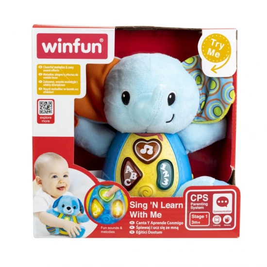 Jucarie bebe Winfun - Canta si invata cu Elefantelul Timber Jucarie bebe Winfun - Canta si invata cu Elefantelul Timber