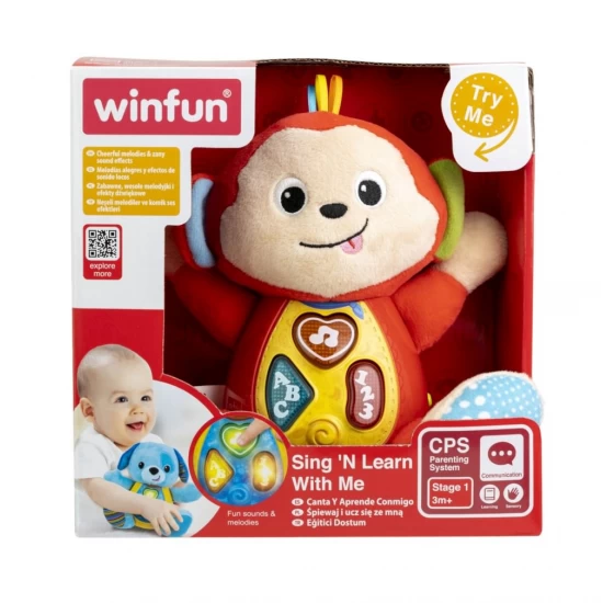 Jucarie bebe Winfun - Canta si invata cu maimutica Jucarie bebe Winfun - Canta si invata cu maimutica
