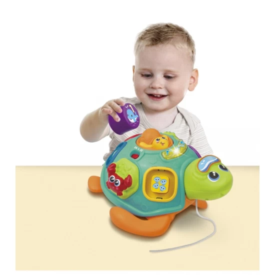 Jucarie de tras testoasa cu forme Winfun Jucarie de tras testoasa cu forme Winfun