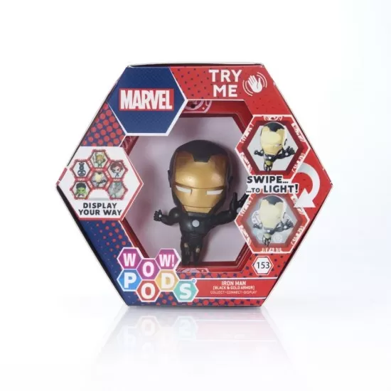 Figurina Wow! Pods - Marvel Iron Man cu armura negru si auriu