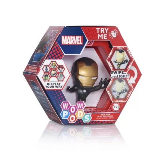 Figurina Wow! Pods - Marvel Iron Man cu armura negru si auriu