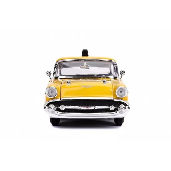 Masinuta de metal Yellow Taxi Chevy 1957 scara 1:24 Masinuta de metal Yellow Taxi Chevy 1957 scara 1:24