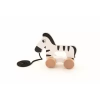 Jucarie de tras Zebra din lemn