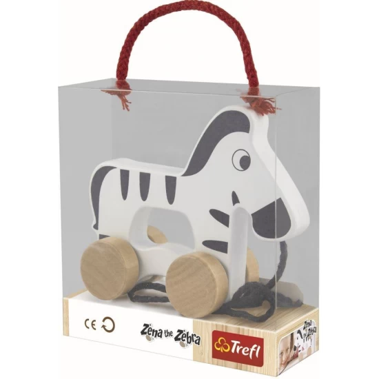 Jucarie de tras Zebra din lemn
