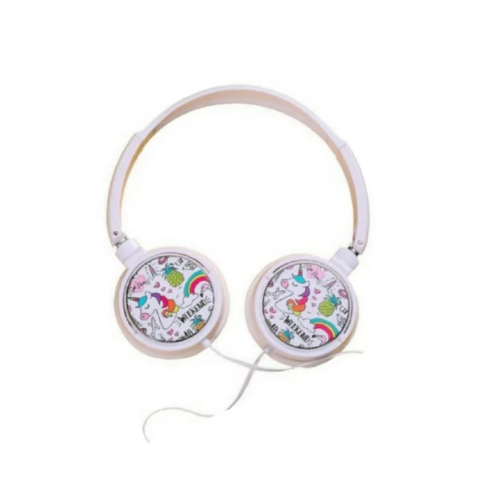 Casti stereo cu microfon pentru copii, design cu unicorn Casti stereo cu microfon pentru copii, design cu unicorn