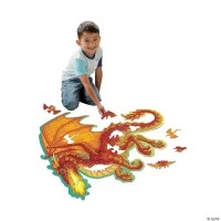 Puzzle de podea in forma de dragon 55 piese