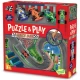 Joc 2 in 1 Puzzle and Play, Masini de curse, Peaceable Kingdom Joc 2 in 1 Puzzle and Play, Masini de curse, Peaceable Kingdom