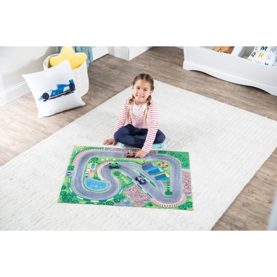Joc 2 in 1 Puzzle and Play, Masini de curse, Peaceable Kingdom Joc 2 in 1 Puzzle and Play, Masini de curse, Peaceable Kingdom