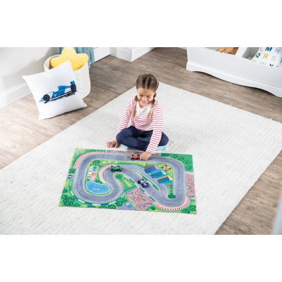Joc 2 in 1 Puzzle and Play, Masini de curse, Peaceable Kingdom Joc 2 in 1 Puzzle and Play, Masini de curse, Peaceable Kingdom
