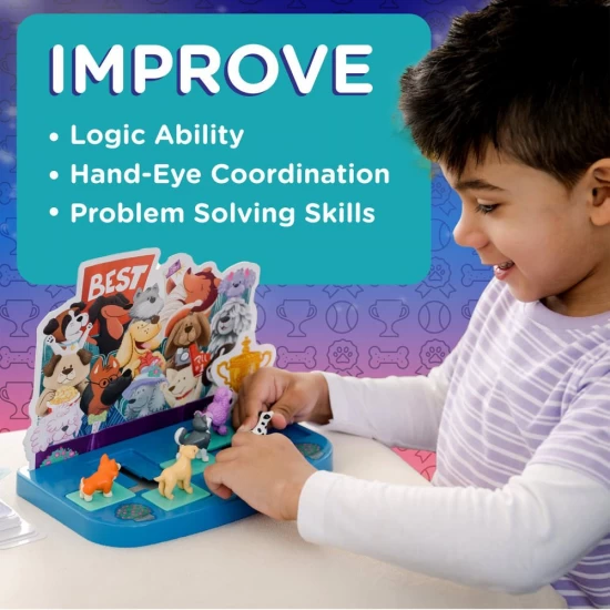 Joc de logica cu provocari, Competitia catelusilor, Mindware Joc de logica cu provocari, Competitia catelusilor, Mindware