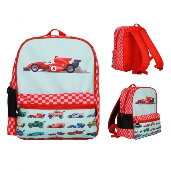 Rucsac cu buzunar exterior - model masini de curse Rucsac cu buzunar exterior - model masini de curse