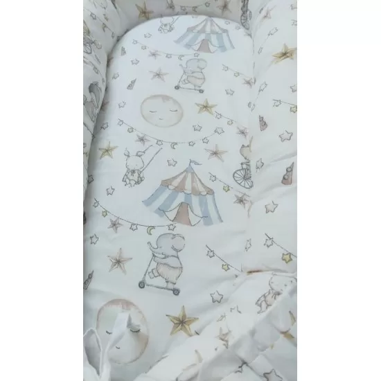 Baby nest din bumbac Appekids Circus Baby nest din bumbac Appekids Circus