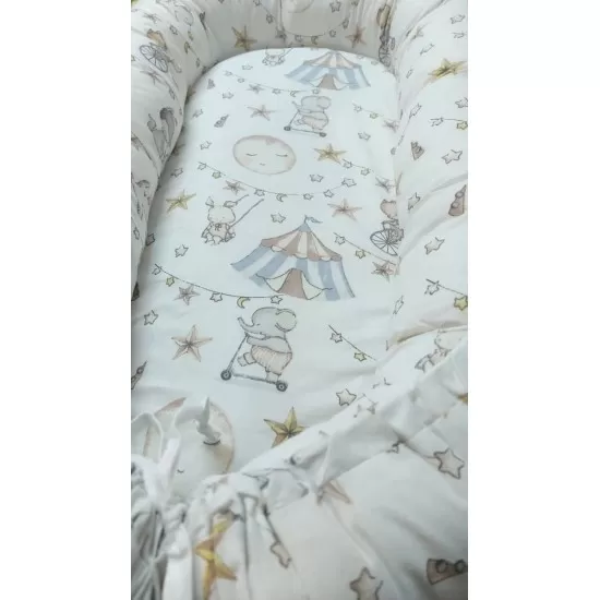 Baby nest din bumbac Appekids Circus Baby nest din bumbac Appekids Circus
