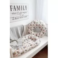 Baby nest din bumbac Eko Pink