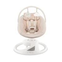 Balansoar electric pentru bebelusi cu sezut rotativ 360 grade Momi Pearl Beige