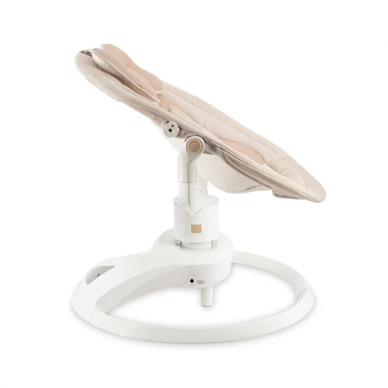Balansoar electric pentru bebelusi cu sezut rotativ 360 grade Momi Pearl Beige