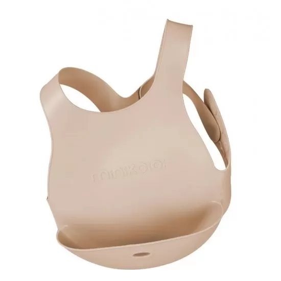 Baveta Flexi Bib Minikoioi 100% Premium Silicone Bubble Beige Baveta Flexi Bib Minikoioi 100% Premium Silicone Bubble Beige