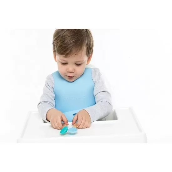 Baveta Flexi Bib Minikoioi 100% Premium Silicone Bubble Beige Baveta Flexi Bib Minikoioi 100% Premium Silicone Bubble Beige
