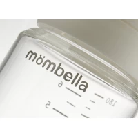 Biberon Anti-colici Mombella Classic PPSU, 180 ml, cu Tetină Silicon S - Flux Lent (0-3 Luni) - Ivory