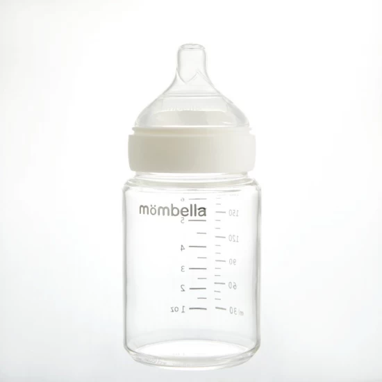 Biberon Anti-colici Mombella Classic PPSU, 180 ml, cu Tetină Silicon S - Flux Lent (0-3 Luni) - Old Rose
