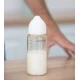 Biberon Anti-colici Mombella Classic PPSU, 300 ml, cu Tetină Silicon L - Flux Rapid  (6-9 Luni) - Ivory