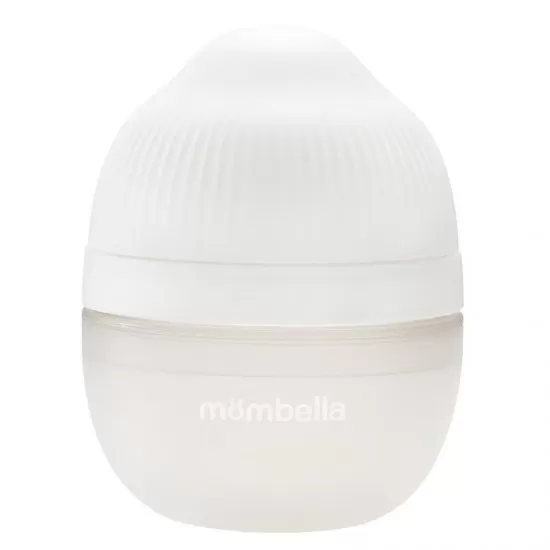 Biberon anticolici Mombella Breast-Like 120 ml, tetina S flux lent, 100% Silicon, Ivory Biberon anticolici Mombella Breast-Like 120 ml, tetina S flux lent, 100% Silicon, Ivory