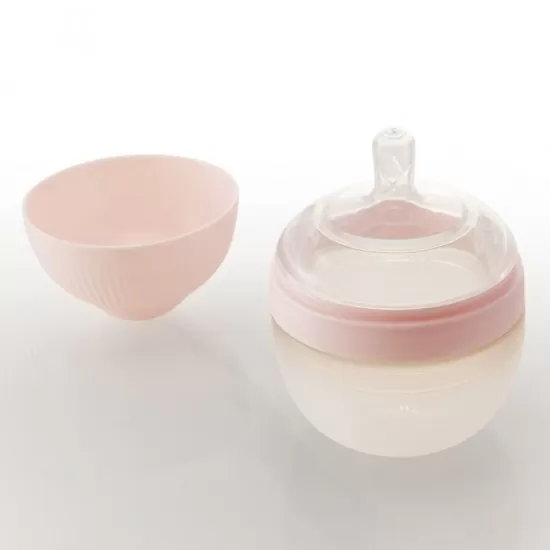Biberon anticolici Mombella Breast-Like 120 ml, tetina S flux lent, 100% Silicon, Old Roze Biberon anticolici Mombella Breast-Like 120 ml, tetina S flux lent, 100% Silicon, Old Roze