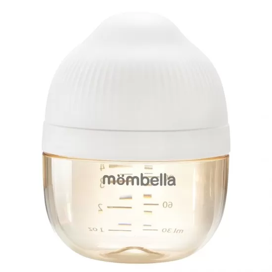 Biberon anticolici Mombella Breast-Like 120ml, tetina S flux lent, PPSU, Ivory Biberon anticolici Mombella Breast-Like 120ml, tetina S flux lent, PPSU, Ivory