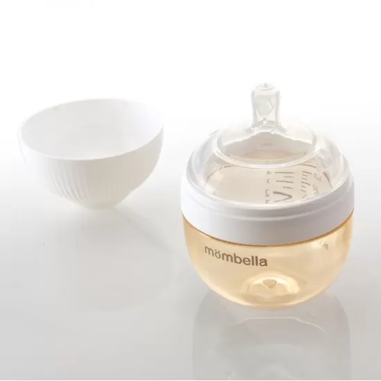 Biberon anticolici Mombella Breast-Like 120ml, tetina S flux lent, PPSU, Ivory Biberon anticolici Mombella Breast-Like 120ml, tetina S flux lent, PPSU, Ivory